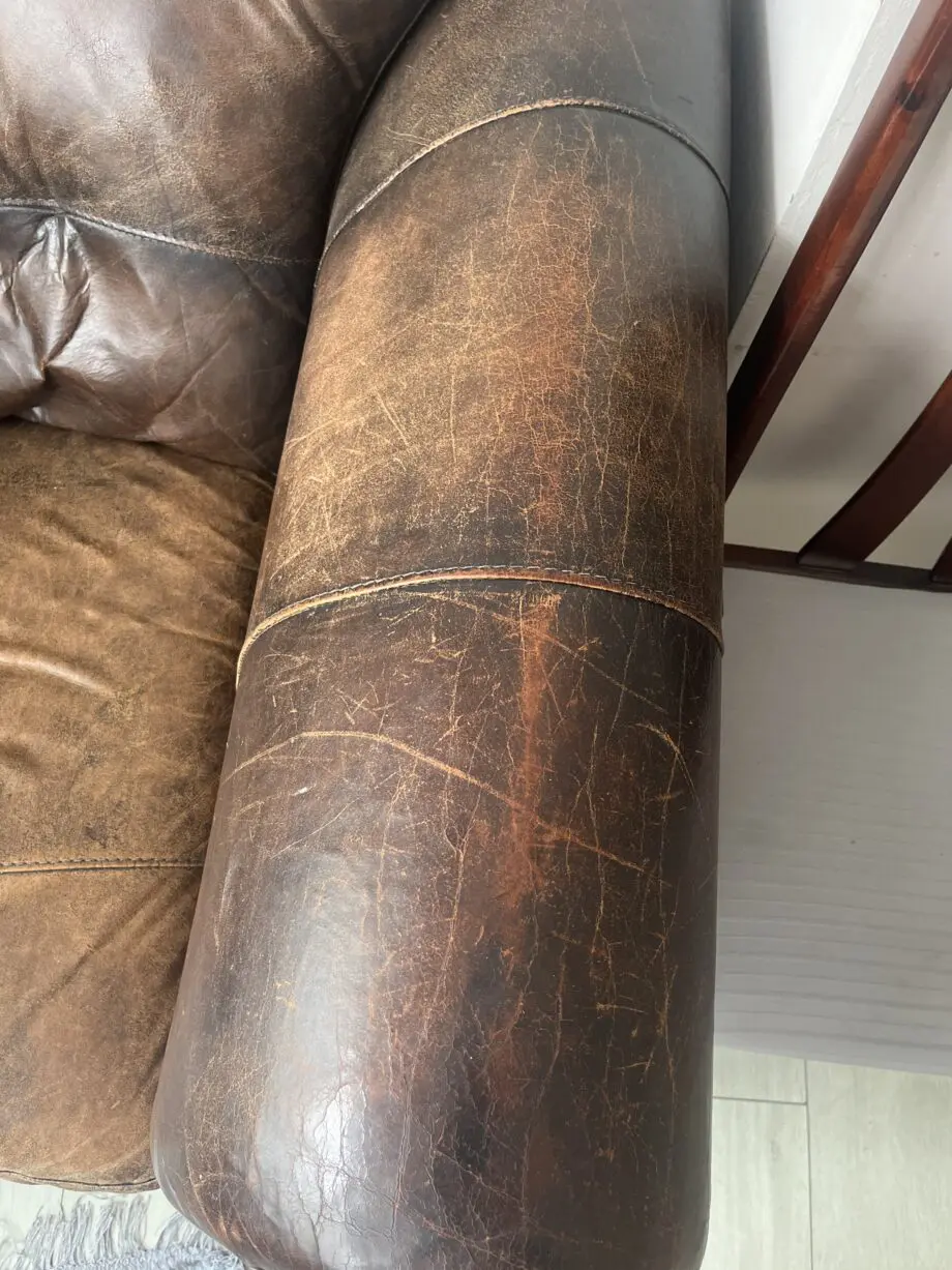 Real leather sofa antique