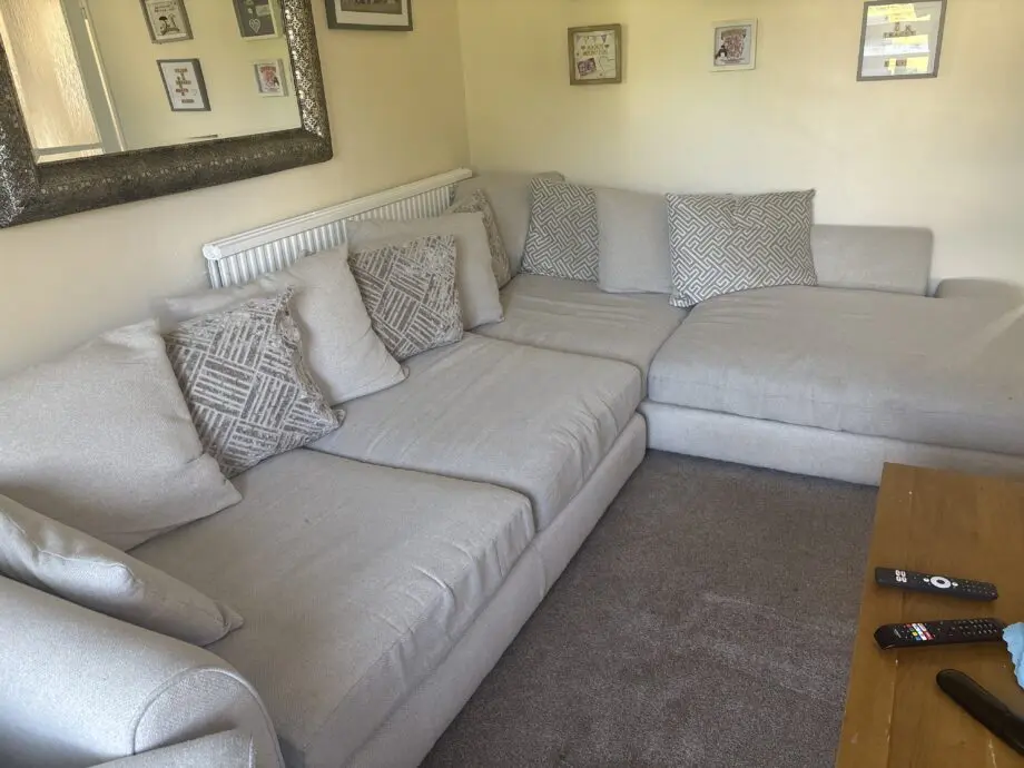 DFS Pillow Back Corner Sofa & Chair