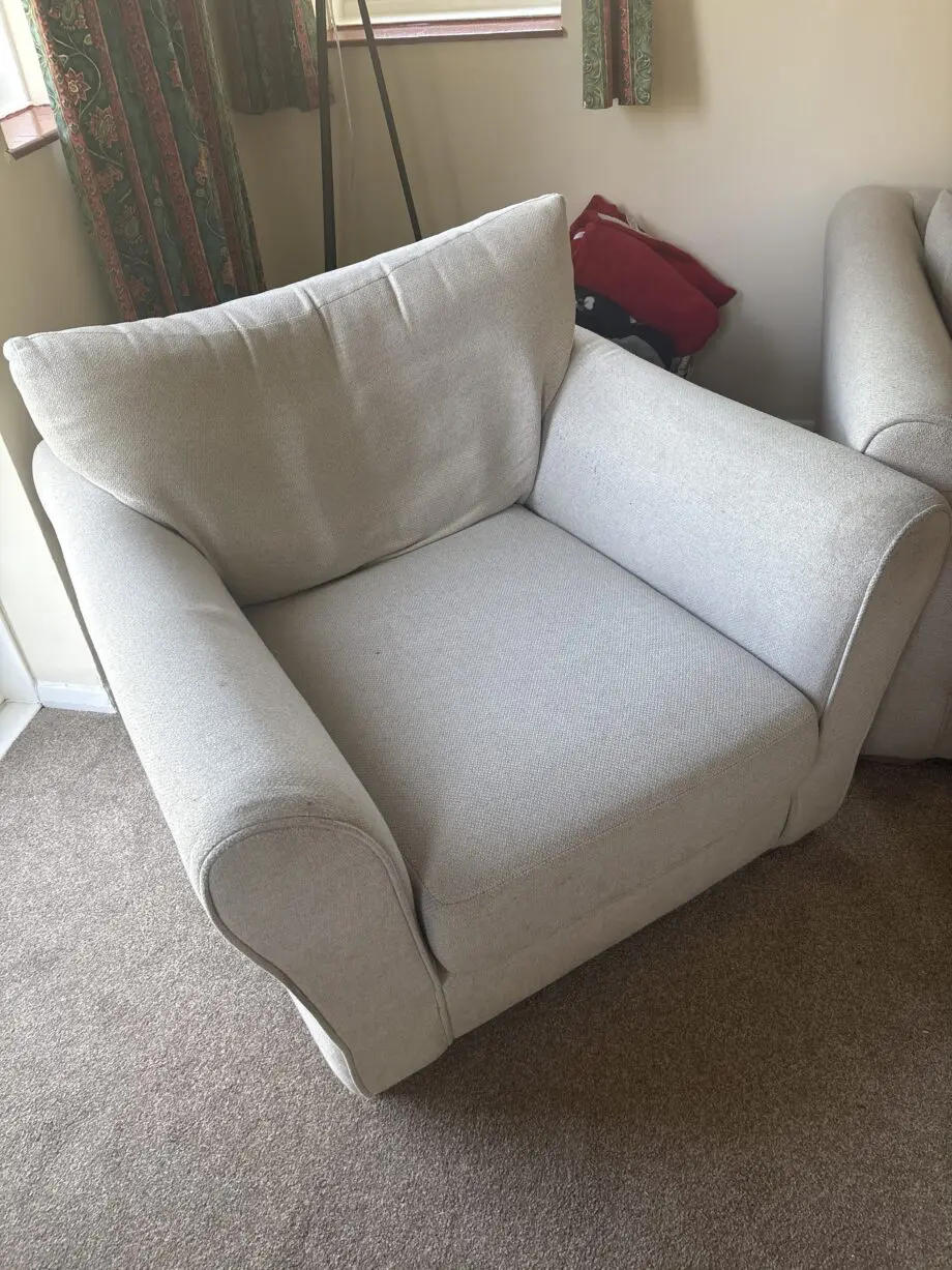 DFS Pillow Back Corner Sofa & Chair