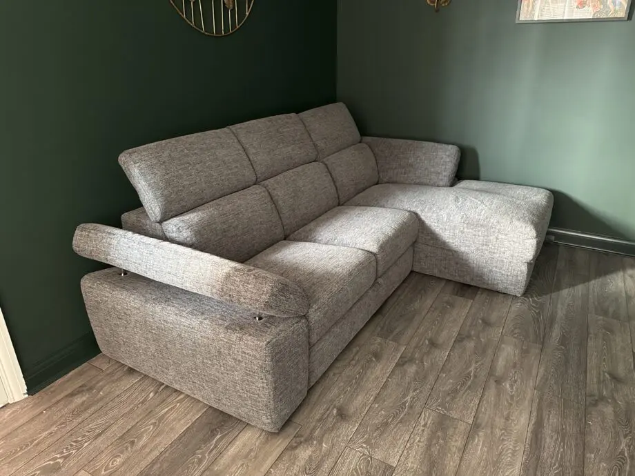 Brand New SCS Quercioli 3 Seater Sofa Bed with Right Hand Facing Lounger with Storage in Garofano-863