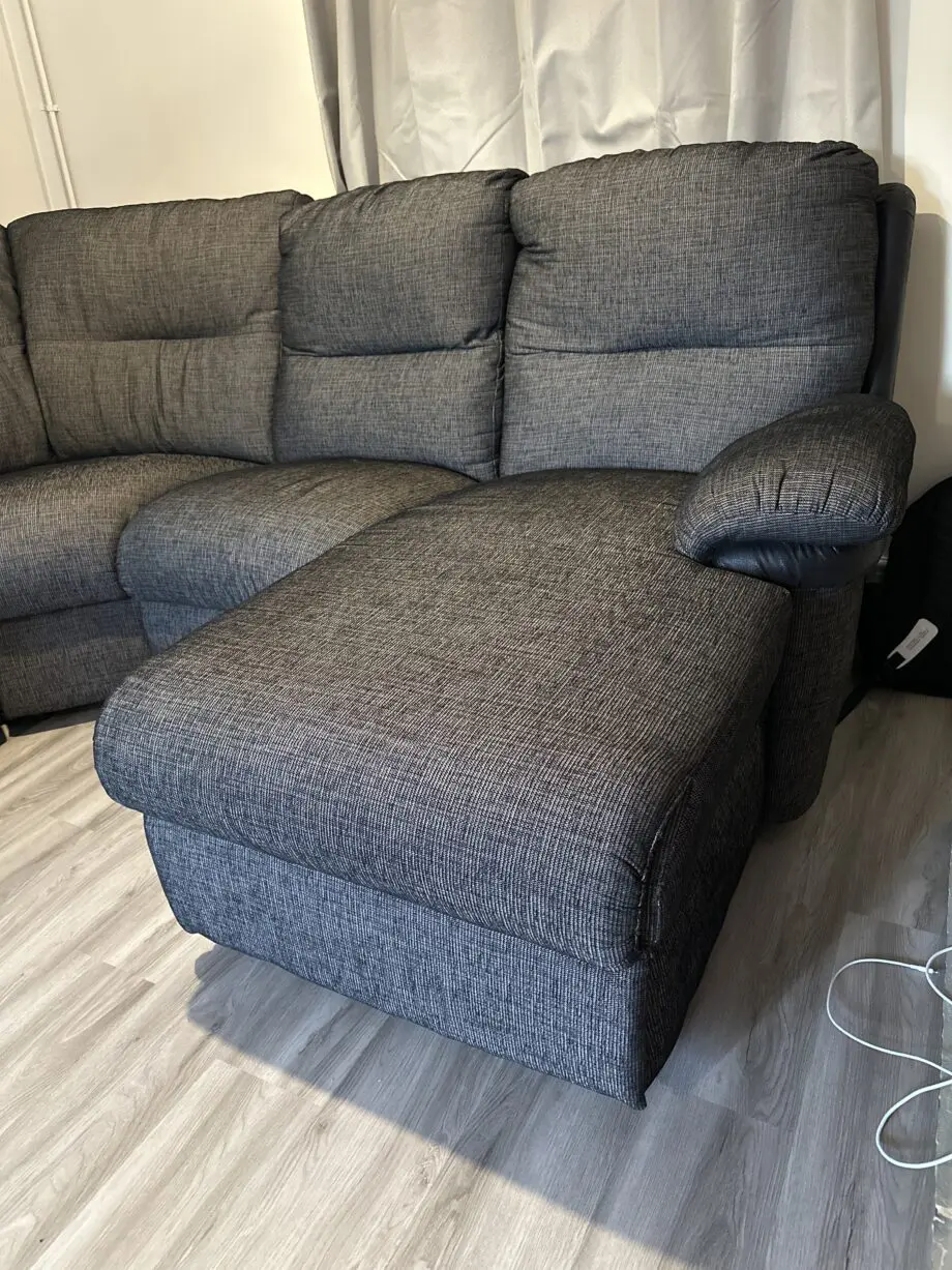 SCS LAZY BOY CORNER SOFA WITH RECLINER CHARCOAL
