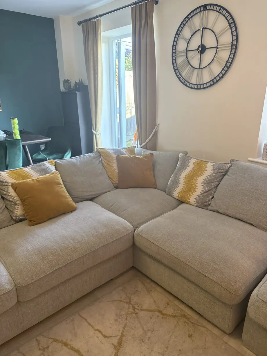 Majestic Left Hand Corner Sofa with Footstool and Loose Back Cushions