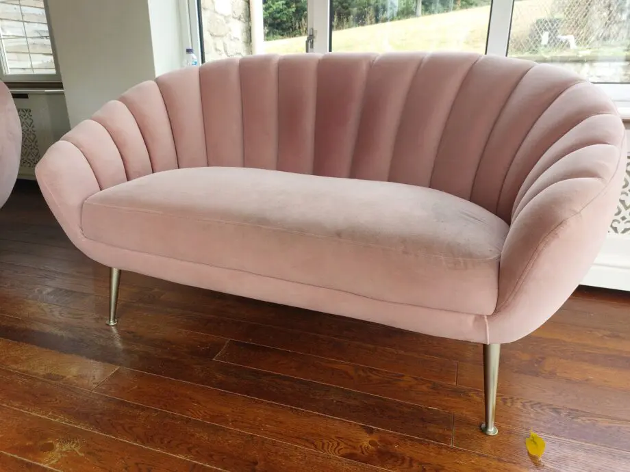 X2 pink modern sea shell sofas