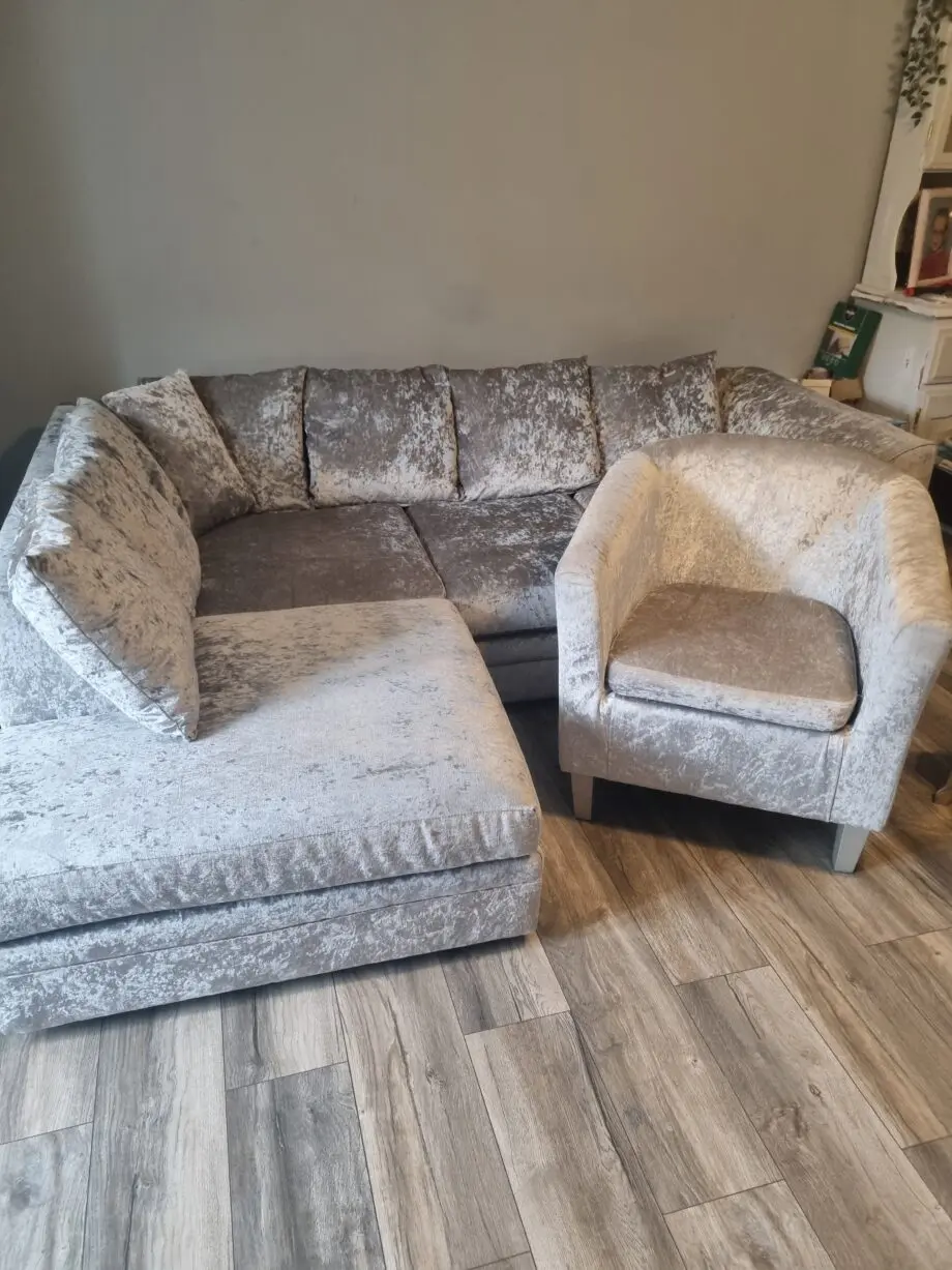 4 seater corner sofa plus matching chair