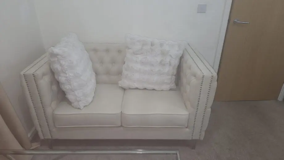 Albion 3+2 Seater Chesterfield Sofa, Ivory Premium Fabric