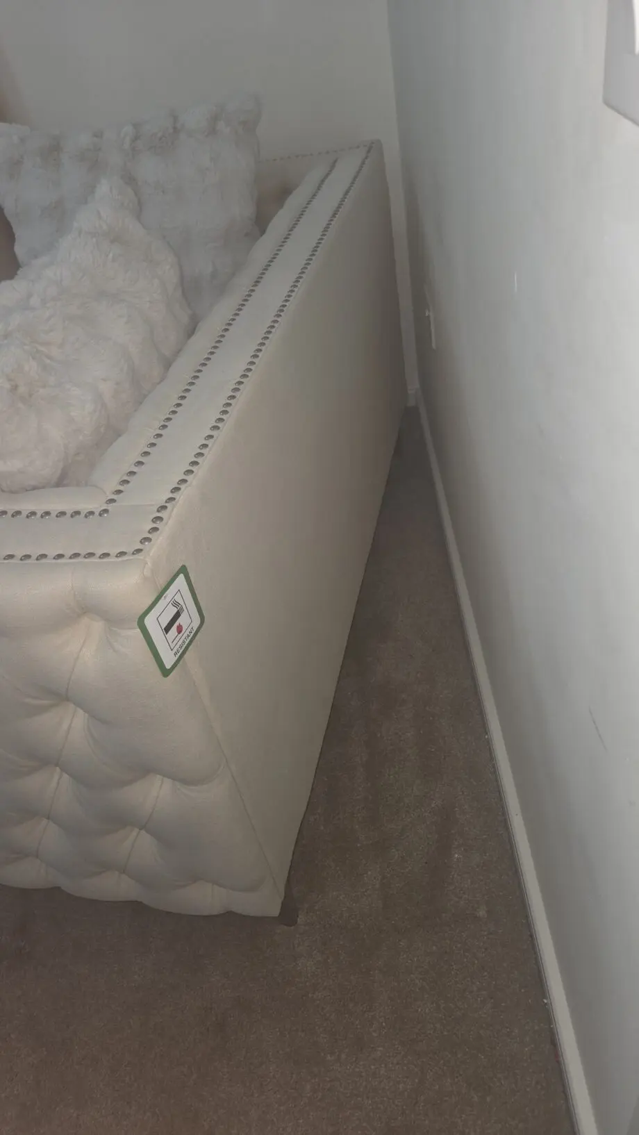 Albion 3+2 Seater Chesterfield Sofa, Ivory Premium Fabric