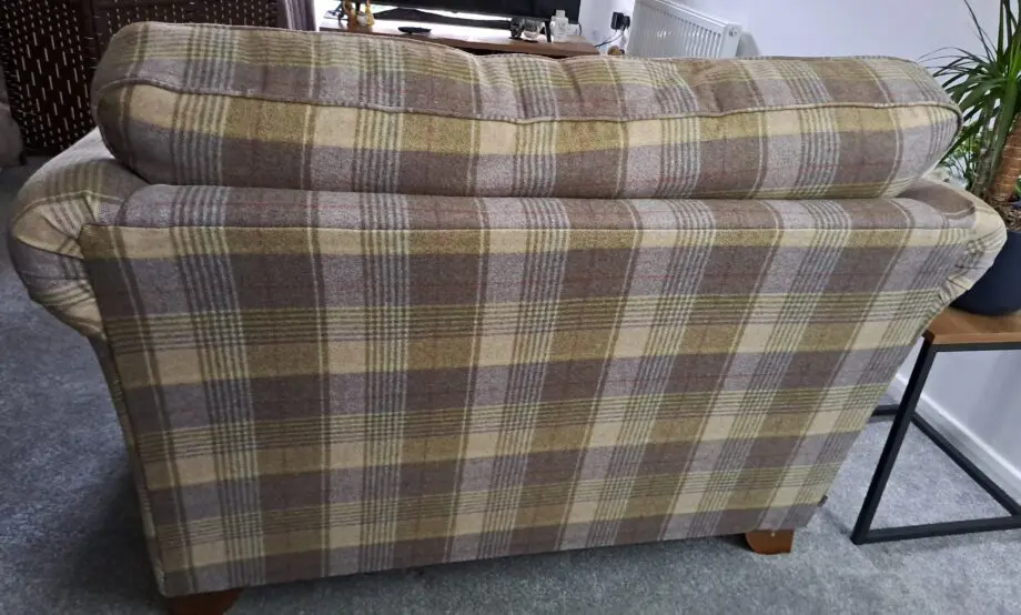 Marks & Spencer Snuggle Chair for 2 (Beige/Heather) Wool plaid design Marks & Spencer Snuggle Chair for 2 (Beige/Heather) Wool plaid design