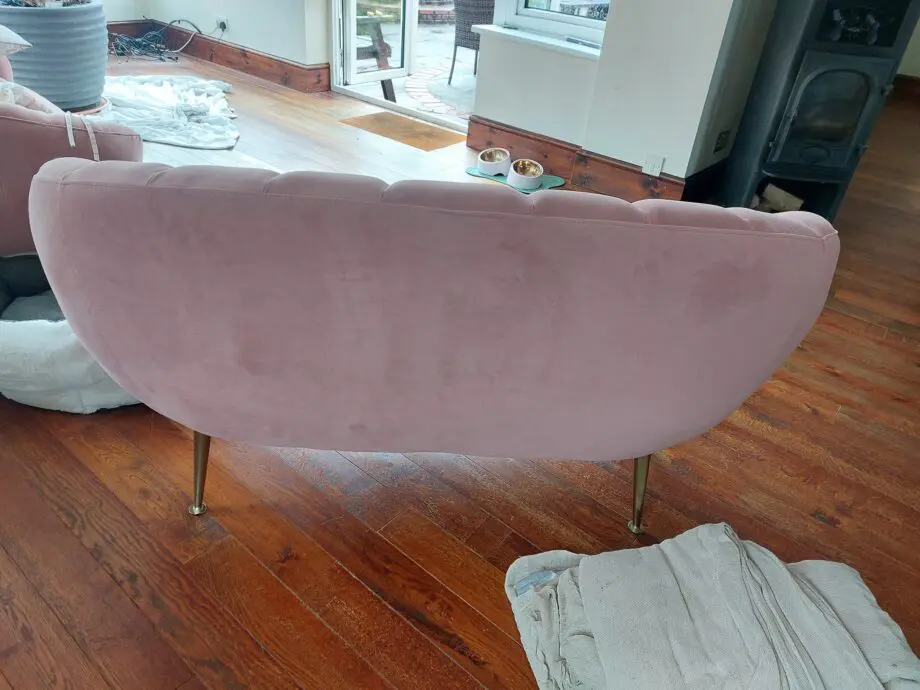 X2 pink modern sea shell sofas