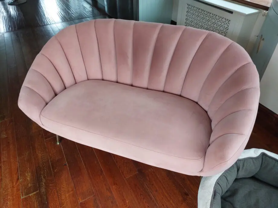 X2 pink modern sea shell sofas