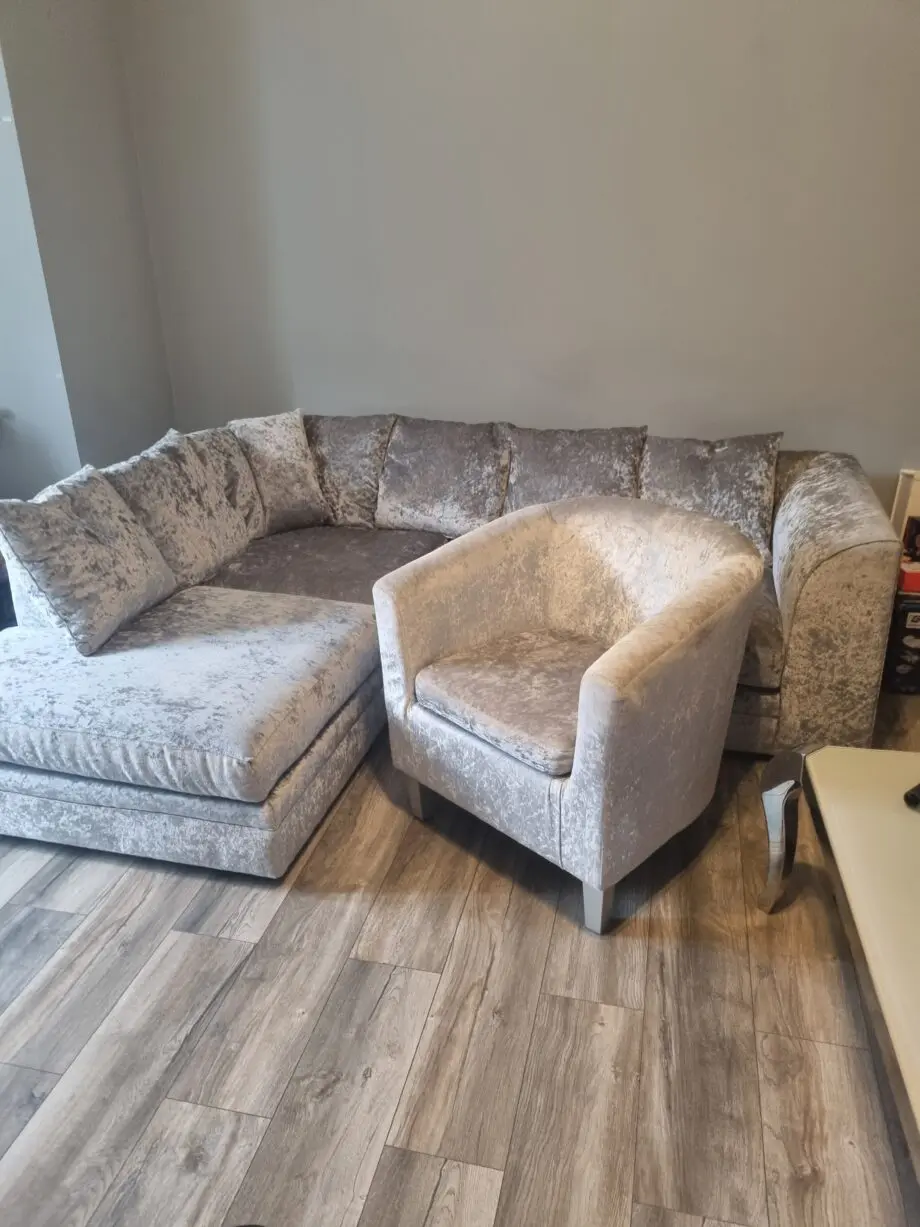 4 seater corner sofa plus matching chair