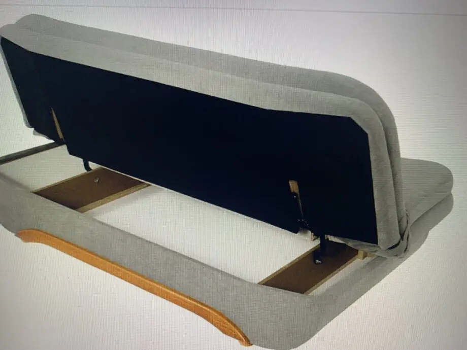 Large Storage Sofa Bed for Living Room- 3 Seater - Grey Fabric (3 Seater)