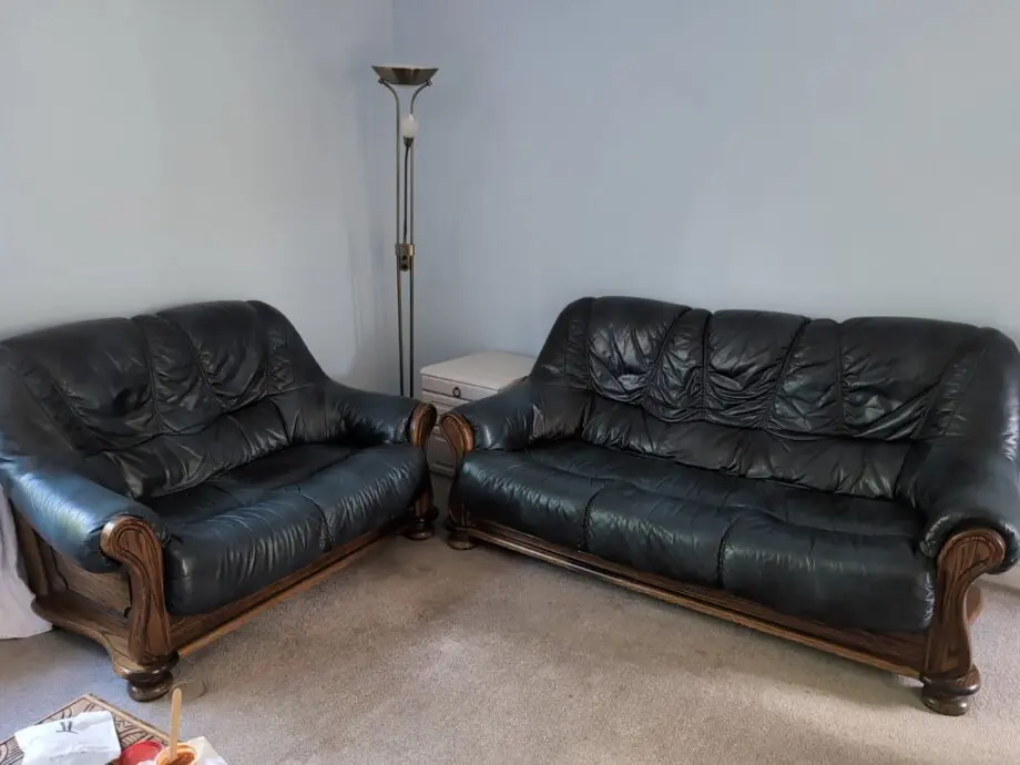 Petrol green set of sofas for sale