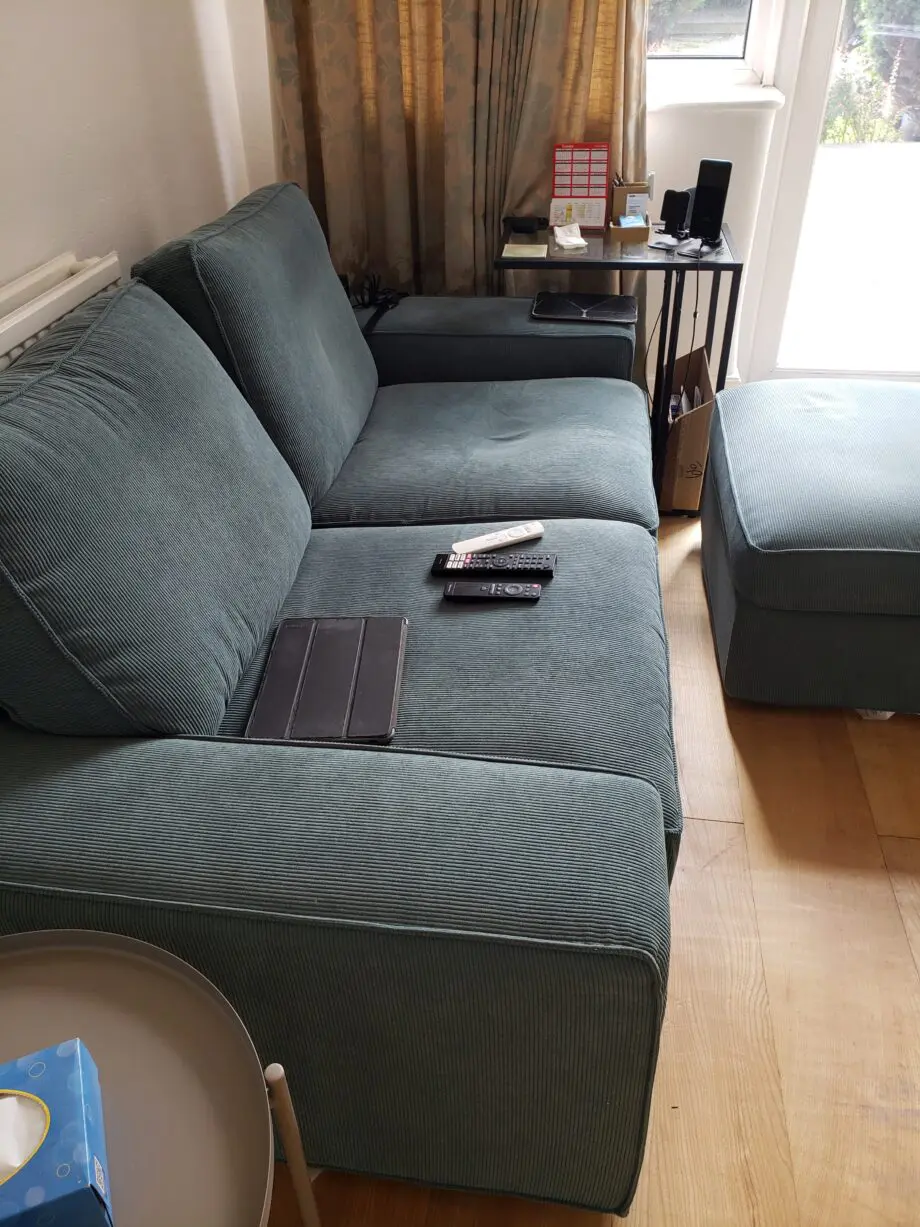 IKEA KIVIK Turquoise 2 seater with additional foot stool