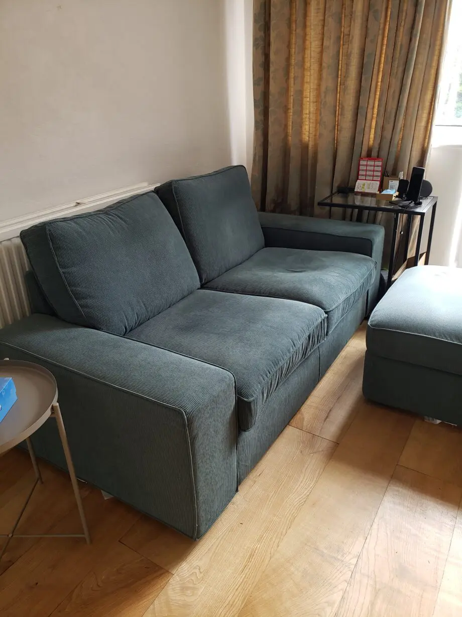 IKEA KIVIK Turquoise 2 seater with additional foot stool