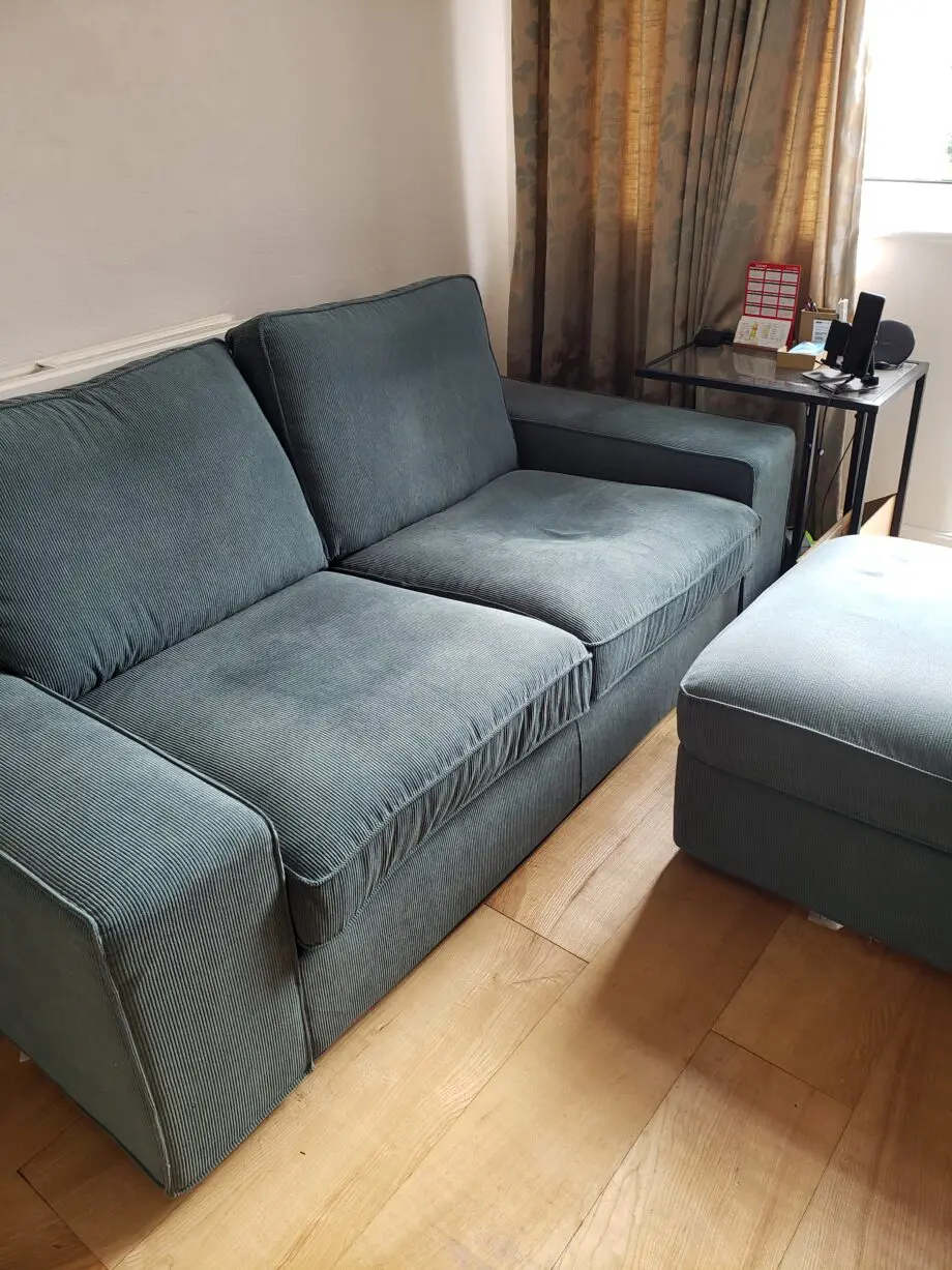 IKEA KIVIK Turquoise 2 seater with additional foot stool
