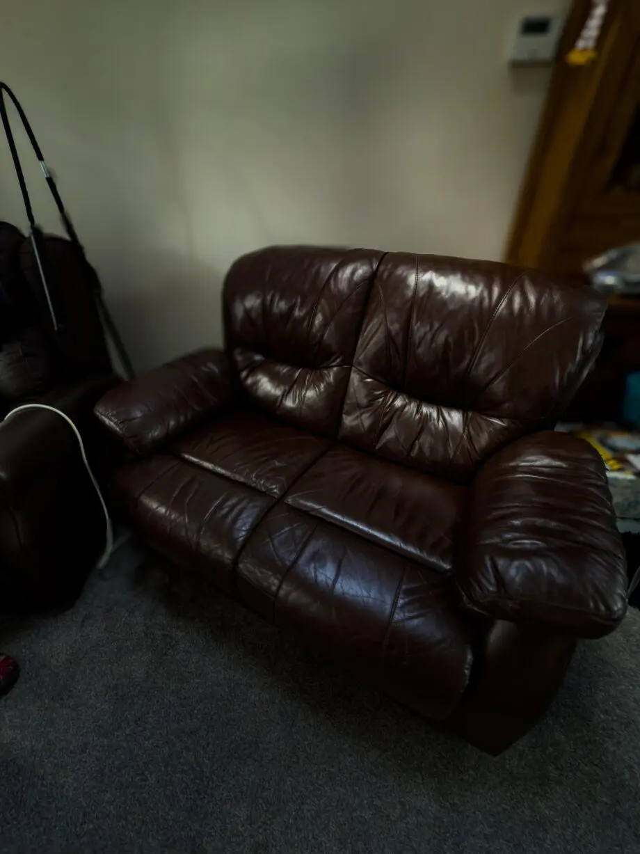 Harveys Brown leather 2 seater sofa