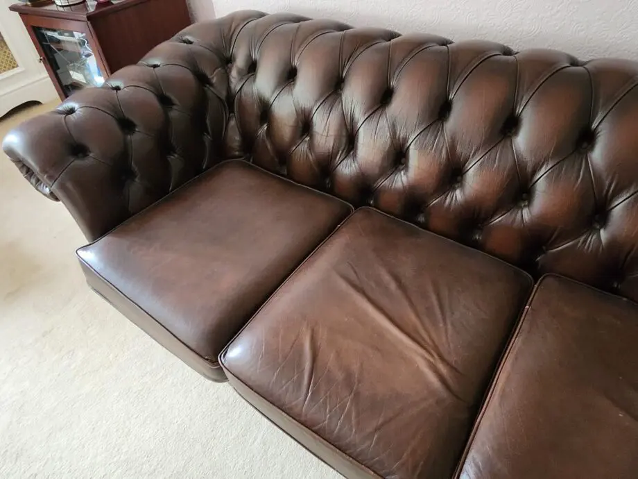 Chesterfield Style Deep Buttoned-Back Sofa