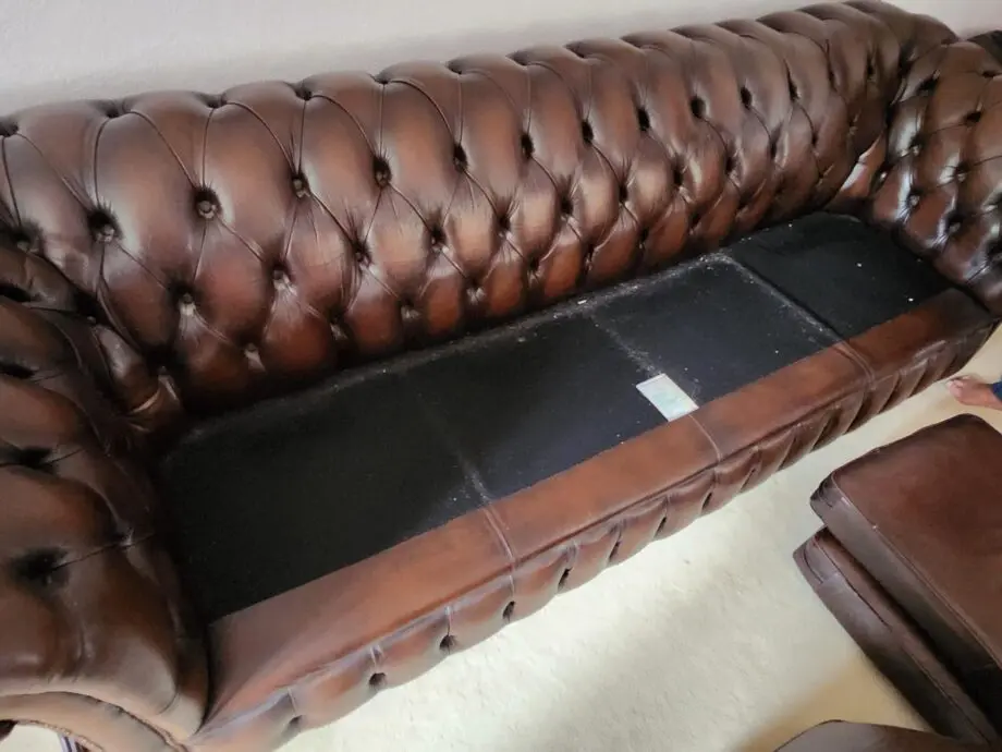 Chesterfield Style Deep Buttoned-Back Sofa