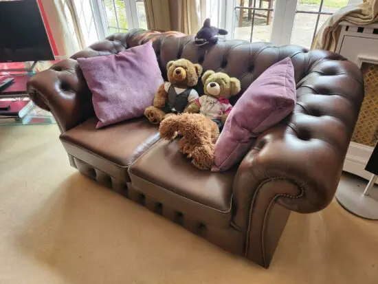 Chesterfield Style Deep Buttoned-Back Sofa