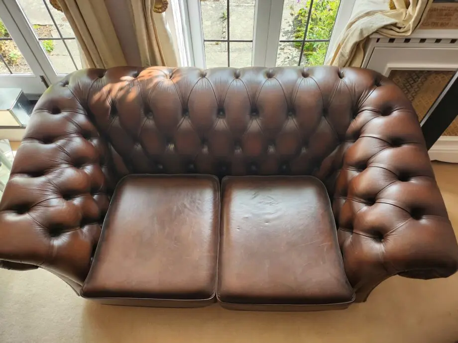 Chesterfield Style Deep Buttoned-Back Sofa