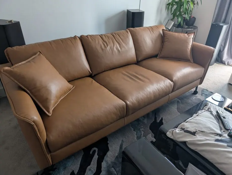 Valencia Jasper Leather Sofa