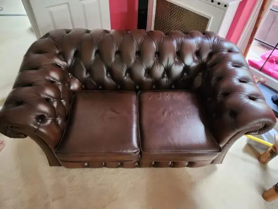 Chesterfield Style Deep Buttoned-Back Sofa