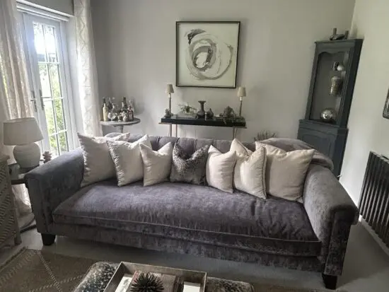 Beautiful grey John Sankey 4 seater sofa
