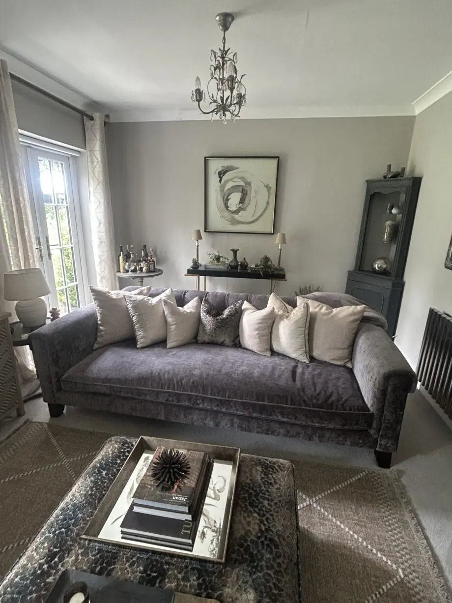 Beautiful grey John Sankey 4 seater sofa