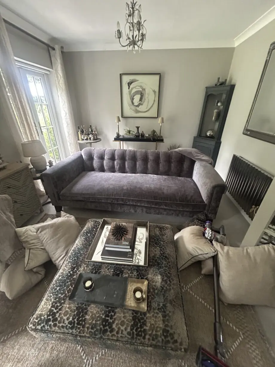 Beautiful grey John Sankey 4 seater sofa