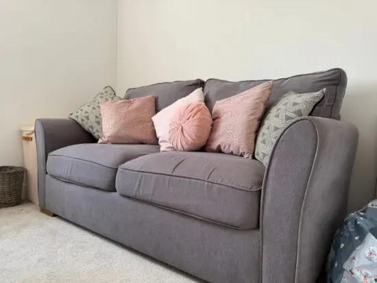 Oakfurnitre land - Jasmie - Grey sofa bed