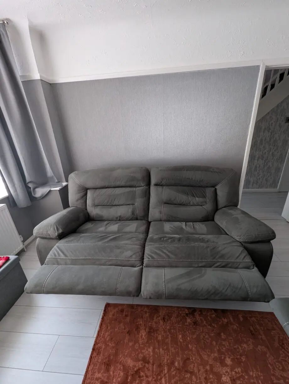Harvey’s grey recliner 2 and armchair