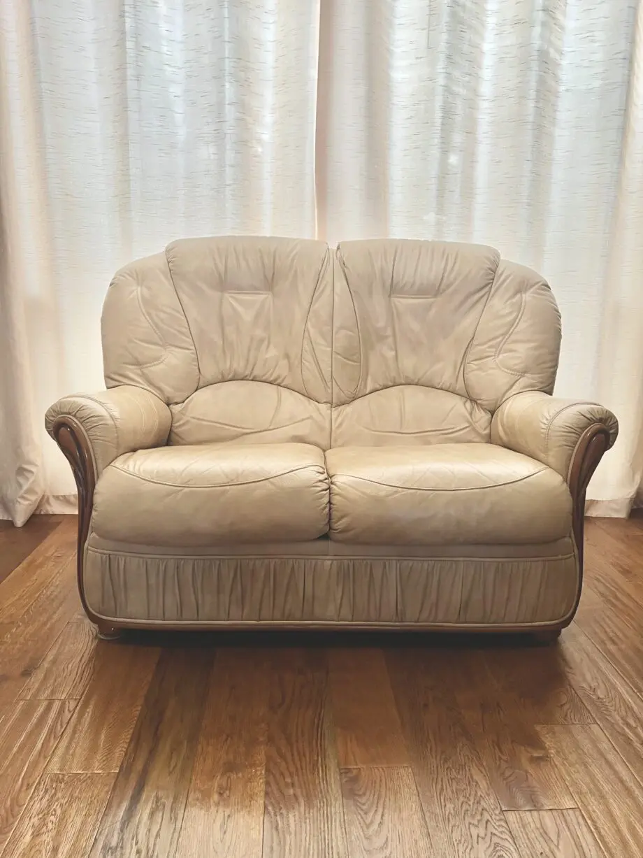 Italian Leather Sofa Set
