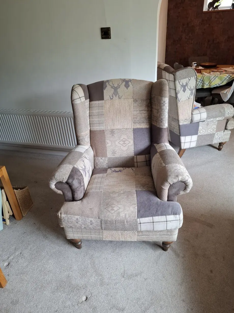 Country high back wing chair