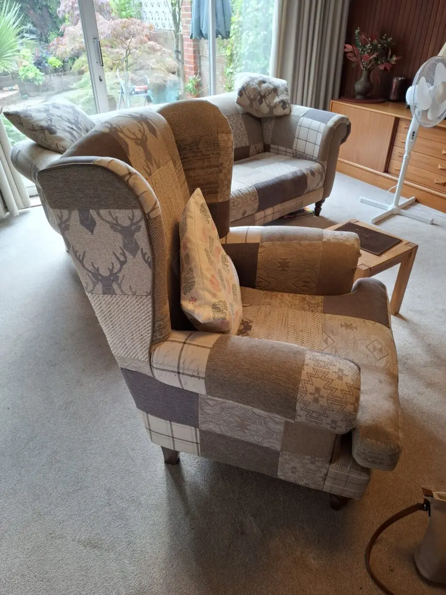 Country high back wing chair