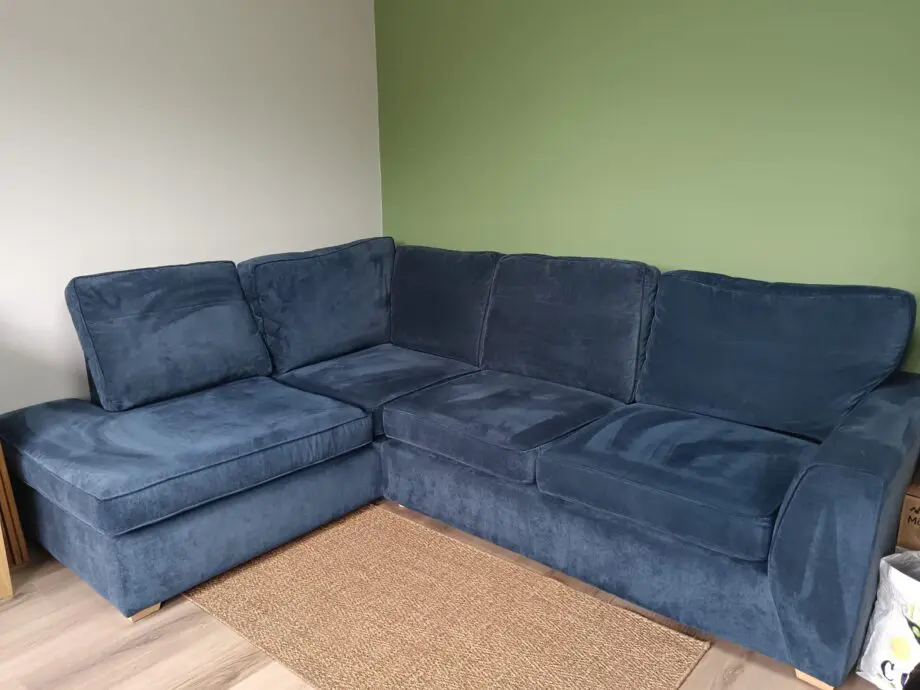 DFS Blue Orka corner sofa