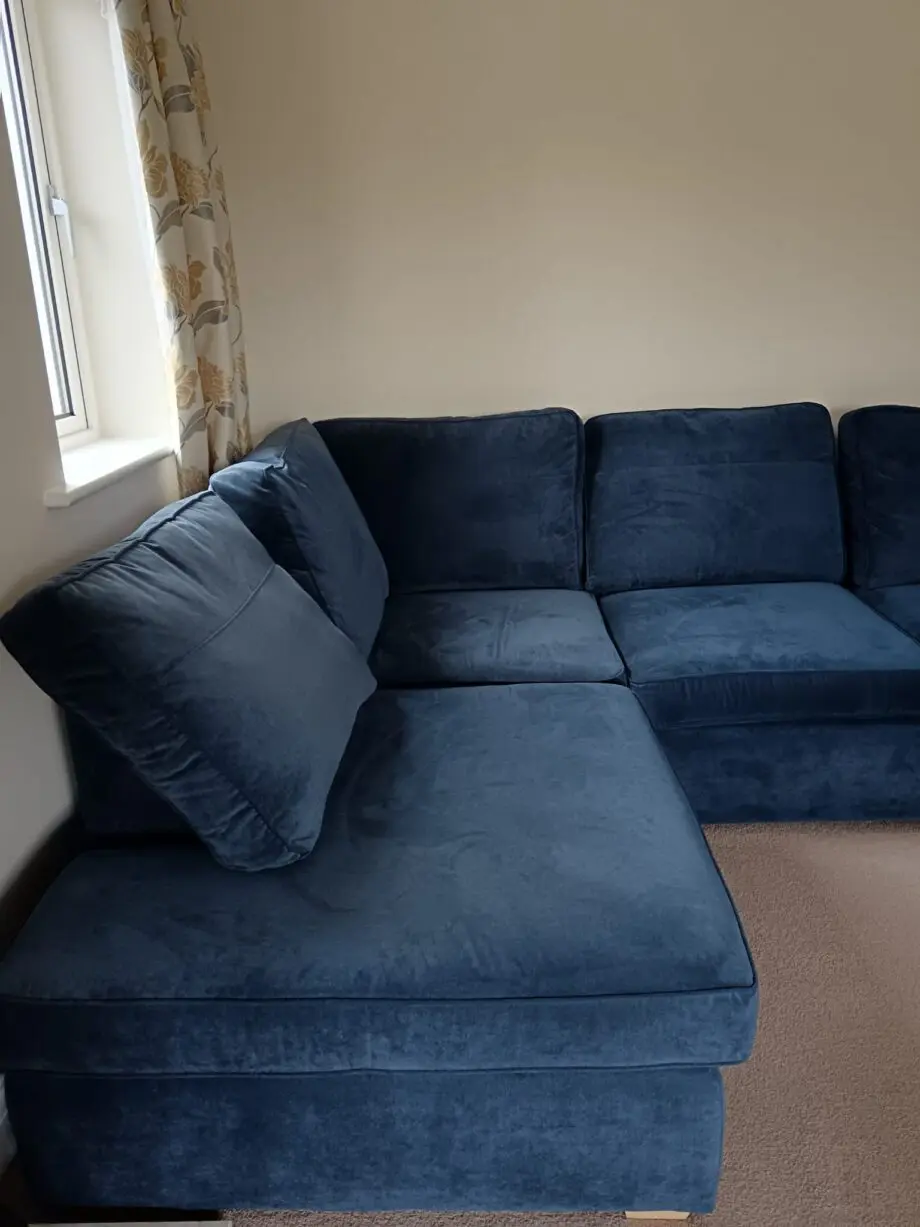 DFS Blue Orka corner sofa