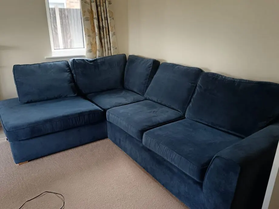 DFS Blue Orka corner sofa