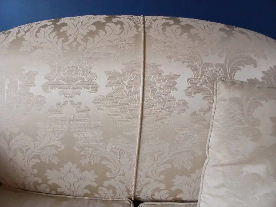 Bespoke pale gold/ cream 3 seater sofa