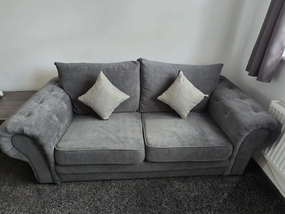 3 and 2 seater sofas in grey