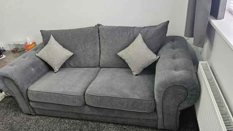 3 and 2 seater sofas in grey