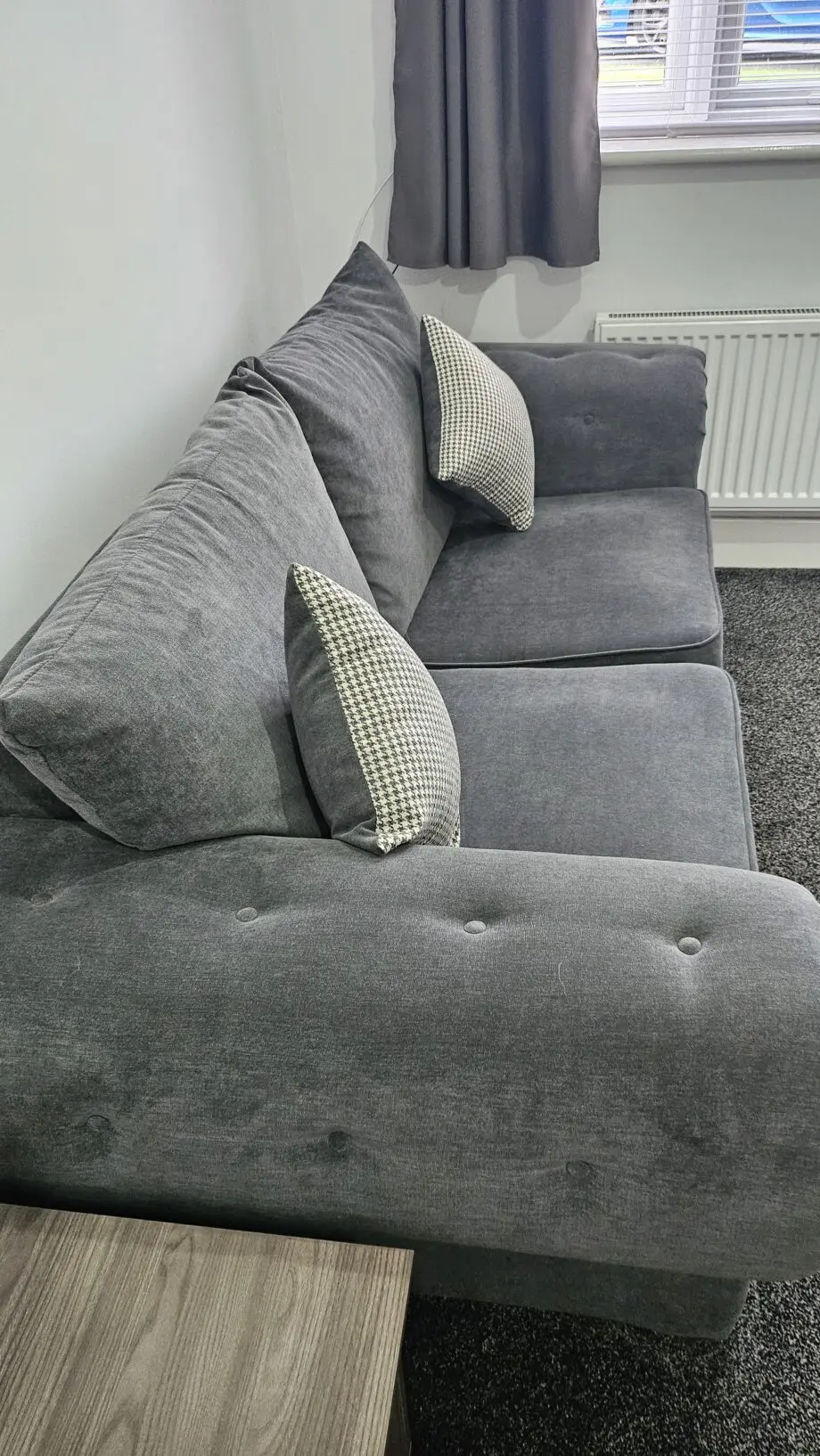 3 and 2 seater sofas in grey