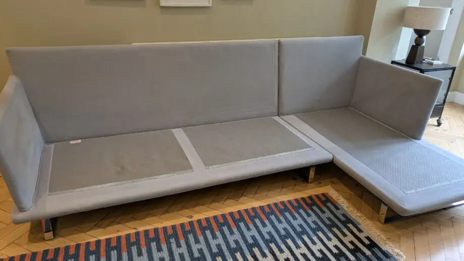 Love Your Home pale grey RHF L shape sofa with chaise