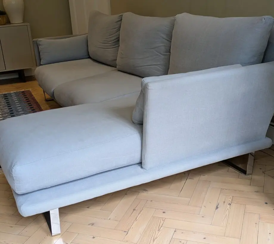 Love Your Home pale grey RHF L shape sofa with chaise