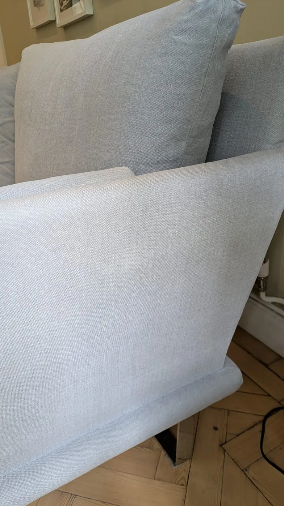 Love Your Home pale grey RHF L shape sofa with chaise