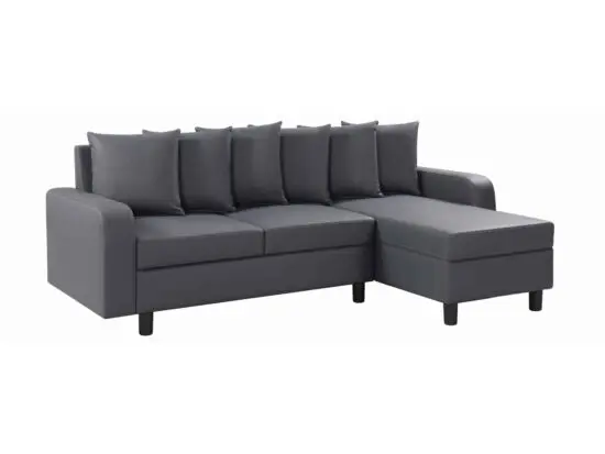 Civic Chase Sofa Leather Aire Grey