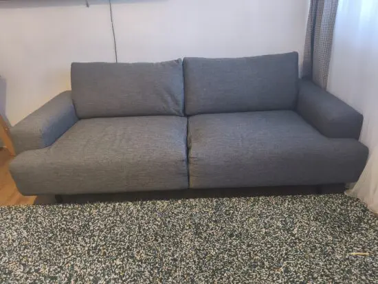 Habitat Julien Fabric 3 Seater Sofa- Charcoal