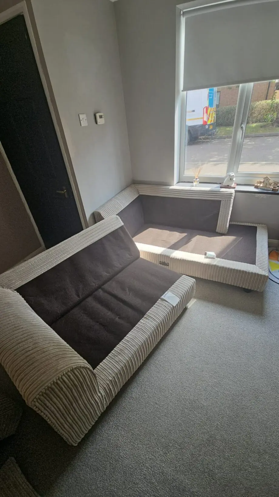 Luxor Fabric Corner Sofa, soft silver