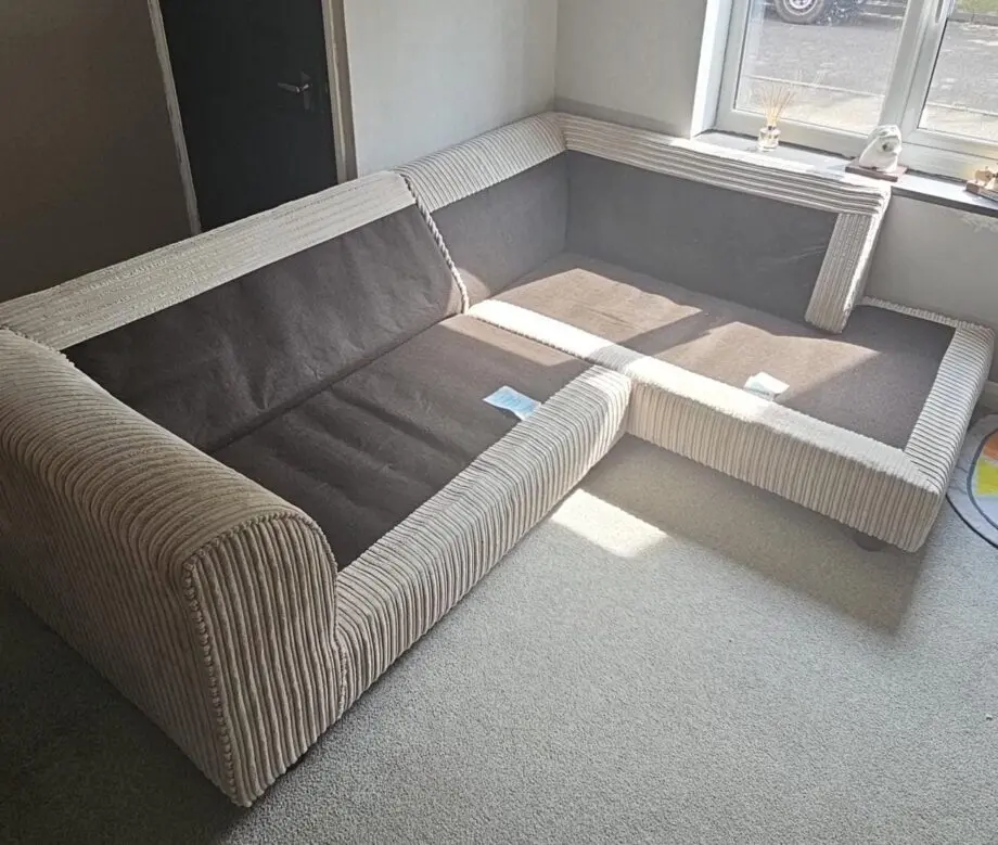 Luxor Fabric Corner Sofa, soft silver