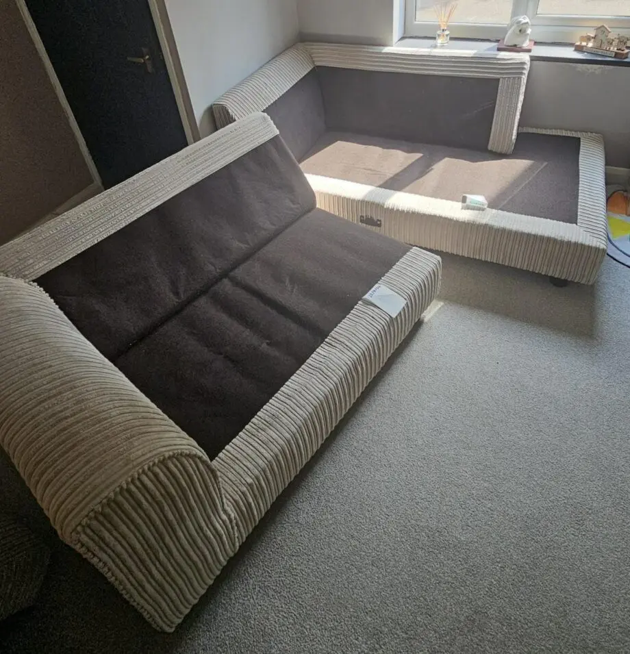 Luxor Fabric Corner Sofa, soft silver