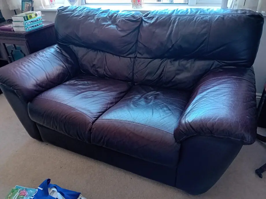 Furniture Village Dark Brown Soft Leather 4 piece sofa set